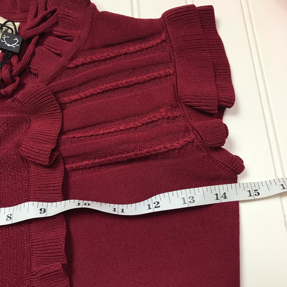 For Love and Lemons Knitz Rivington Crop Ruffle Top - Picture 6 of 7